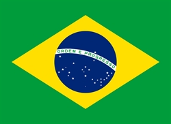 [ai] The flag of Brazil, featuring a green field with a yellow diamond shape in the center. Inside the diamond is a blue circle with 27 white stars and a white banner displaying the motto 'Ordem e Progresso'.